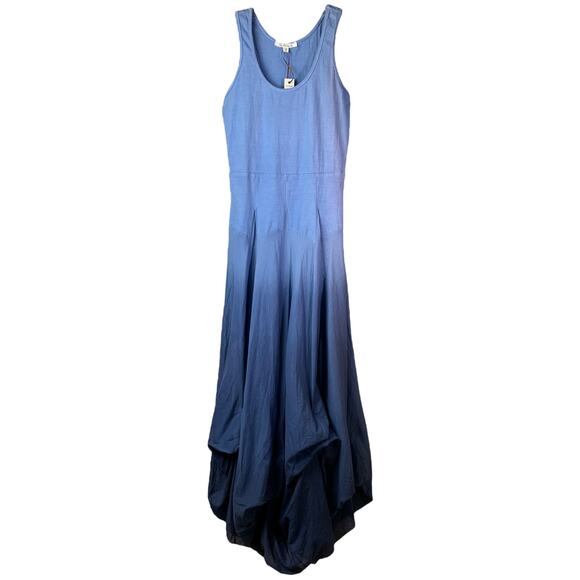Solitaire Maxi Dress Womens Sz S Blue Ombre Sleeveless Scoop Neck Sundress NWT - Picture 1 of 9